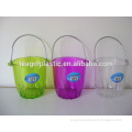 Plastic ice bucket with metal handle/metal ice bucket #TG22622